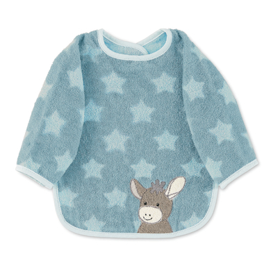 Sterntaler Bavoir bébé manches scratch Emmi âne bleu