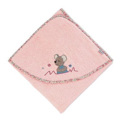 Levně Sterntaler Osuška s kapucí Mabel soft pink 80 x 80 cm