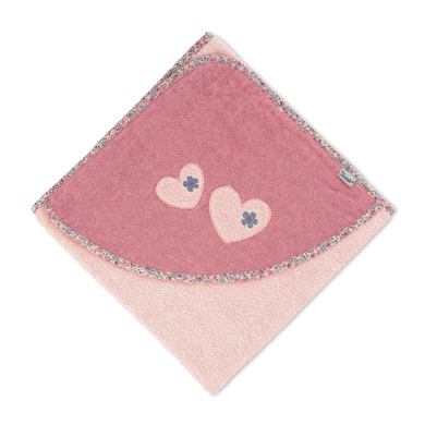 Levně Sterntaler Osuška s kapucí Mabel soft pink 100 x 100 cm