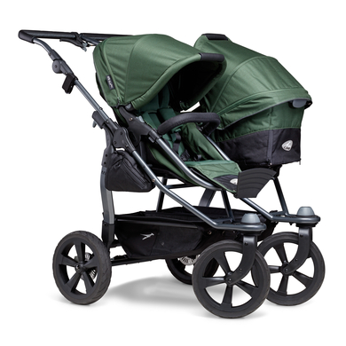 tfk Poussette double combinée Duo Ecco côte à côte olive