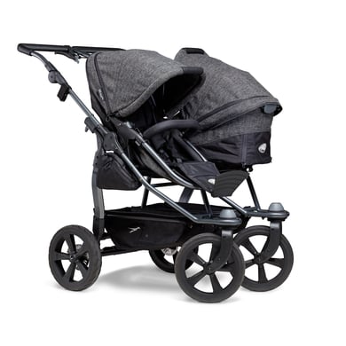 tfk Poussette double combinée Duo Ecco côte à côte Premium anthracite