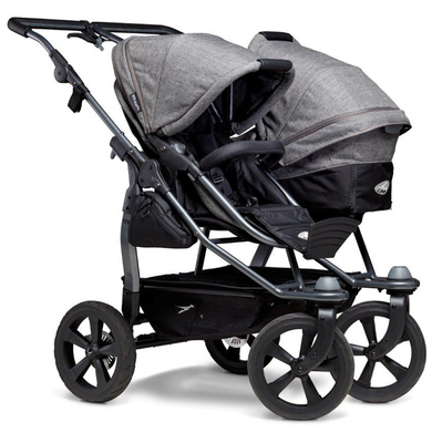 babyGO Poussette double inline Twinner grey