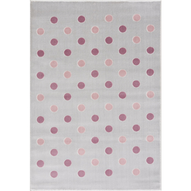 LIVONE Tapis enfant Happy Rugs Confetti gris argenté/rose 120x180 cm