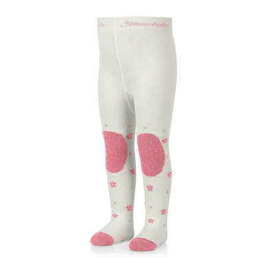 Sterntaler Calze per gattonare - bianco con fiori rosa