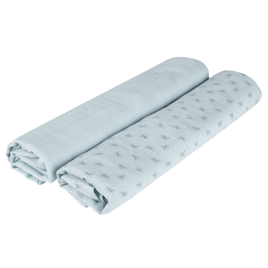 roba Lange bébé Lil Planet bleu clair 120x120 cm lot de 2