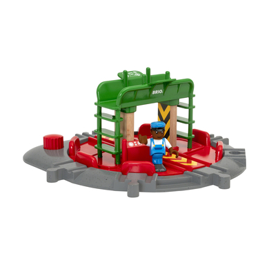 BRIO® WORLD Figurine plaque tournante de locomotive, pont de contrôle 33476