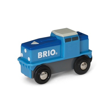 BRIO® WORLD Figurine locomotive de fret à piles bleue 33130