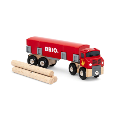BRIO® WORLD Figurine camion transport de bois chargement magnétique 33657