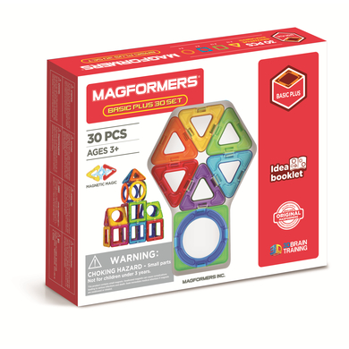 MAGFORMERS® Jeu magnétique Basic Plus 30 pièces