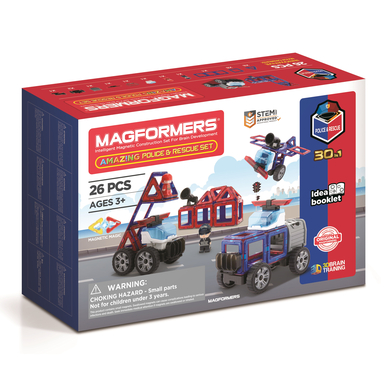MAGFORMERS® Jeu magnétique Amazing Police & Rescue 26 pièces