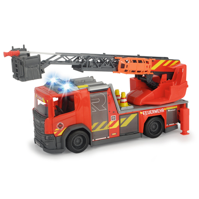 Dickie DICKIE Toys Camion pompier enfant Scania, échelle pivotante