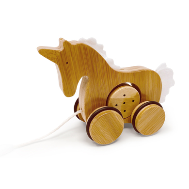 Kinderfeets® Jouet à tirer licorne, bambou