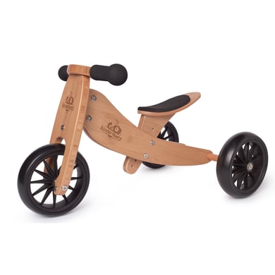 kinderfeets triciclo 2 en 1 tiny tot bambu