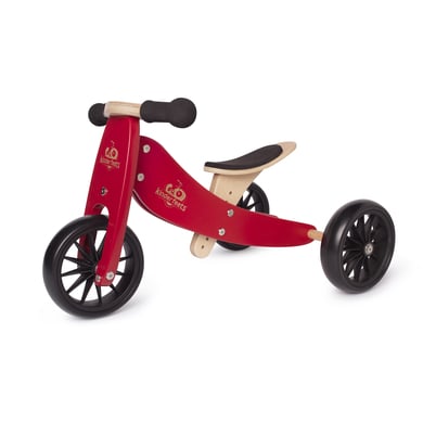 Kinderfeets® Tricycle draisienne évolutif 2en1 Tiny Tot, bois rouge