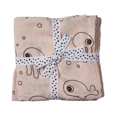 Done by Deer™ Lange enfant Sea Friends poudré 70x70 cm lot de 2