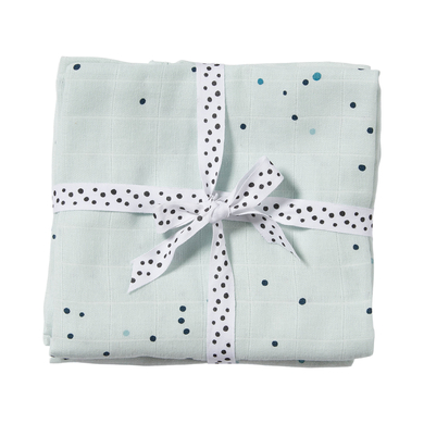 Done by Deer ™ Burp-tyg 2-pack Dream y dots Blue