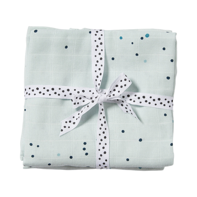 Done by Deer™ Lange enfant Dreamy dots bleu 70x70 cm lot de 2