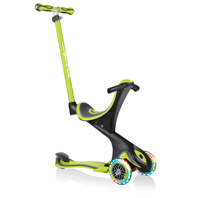 Globber Trottinette enfant évolutive GO-UP Comfort lights 5en1, lime vert