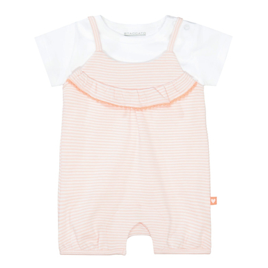 STACCATO grenouillère+chemise à rayures souples peach