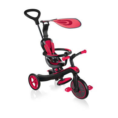 Globber Tricycle draisienne enfant évolutif Explorer Trike 4en1, rouge