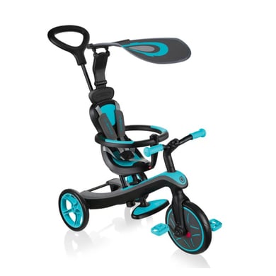 globber explorer triciclo 4 en 1 evolutivo azul turquesa