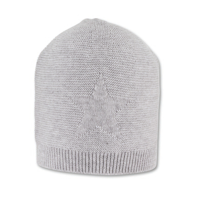 Image of Sterntaler Cappello a maglia grigio chiaro melange059