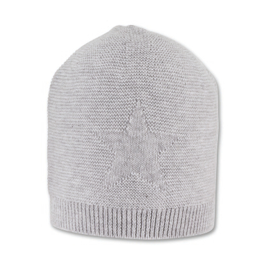 Sterntaler Chapeau tricoté gris clair mélangé