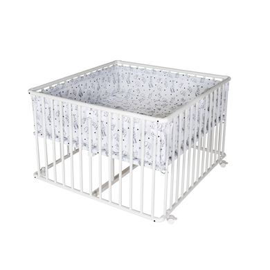 Schardt Parc bébé Basic blanc 100x100 cm Origami Black, tour