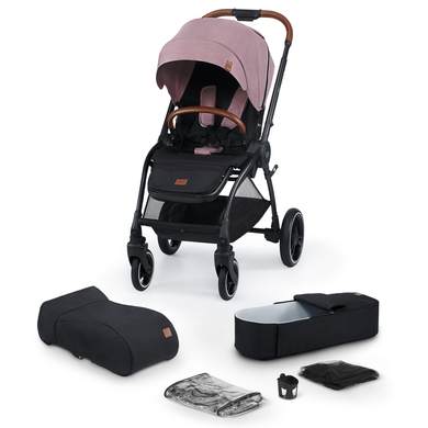 Kinderkraft Poussette duo combinée Evolution Cocoon 2en1 Mauvelous Pink