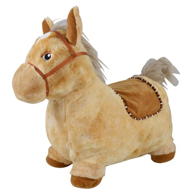 bayer chic 2000 peluche para saltar hinchable caballo marron