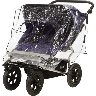 Playshoes Habillage pluie pour poussette double universelle transparente