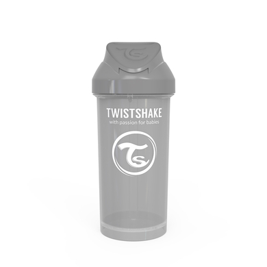 Image of TWIST SHAKE Bottiglia di paglia Coppa di paglia 360 ml 12+ mesi grigio pastello
