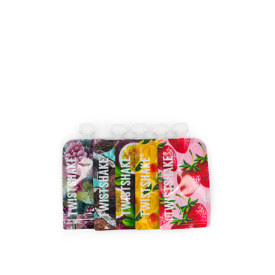 TWISTSHAKE Gourde bébé compressible pour compote/purée 5x220 ml