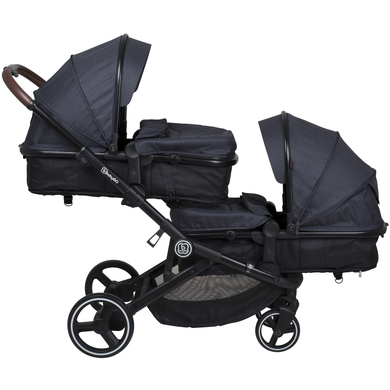 babyGO Poussette double inline Twiner grey