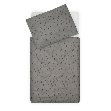 Levně jollein Ložní prádlo Spot storm grey 100 x 140 cm