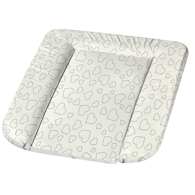 Alvi® Matelas à langer Molly film Hearts White 70x53 cm