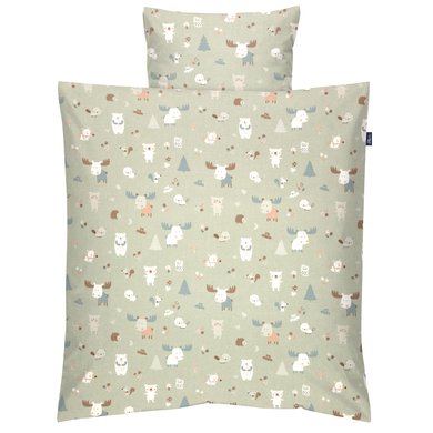 Alvi® Parure de lit enfant Standard Baby Forest 80x80 cm