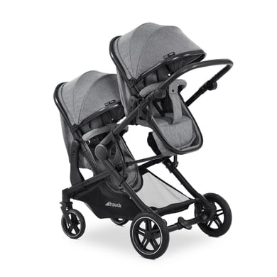 hauck Carrito de bebé gemelar Atlantic Twin Melange Grey