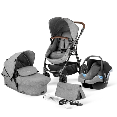 Kinderkraft Poussette trio combinée 3en1 Moov grey melange