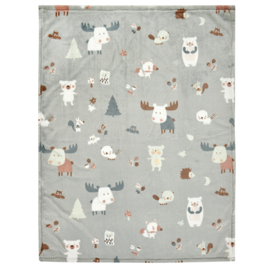 Alvi® Couverture enfant microfibres Baby Forest 75x100 cm