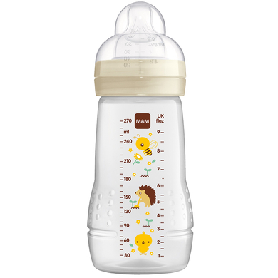 MAM Biberon Easy Active 270 ml 0 mois+ PP abeille/hérisson