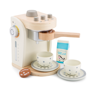 New Classic Toys Machine à café enfant accessoires bois crème