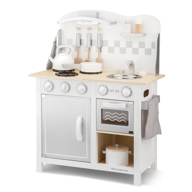 New Classic Toys Cocina juguete Bon Appetit Deluxe blanco/plata madera