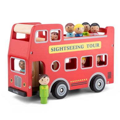 New Classic Toys Figurine bus City tour bois