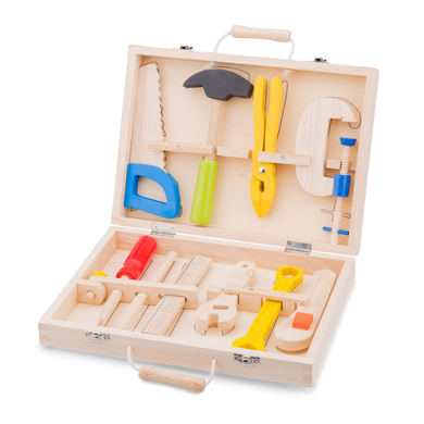 New Classic Toys Caisse à outils bois 10 pièces