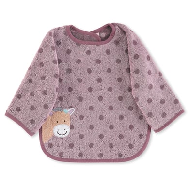 Sterntaler Bavoir enfant à manches Pauline poney violet clair
