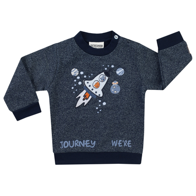 Image of JACKY Felpa SPACE JOURNEY blu scuro melange059