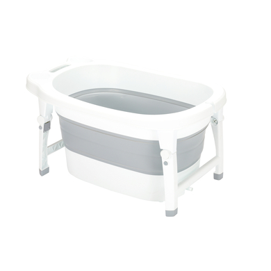 fillikid Baignoire bébé à pieds pliable Vario gris/blanc