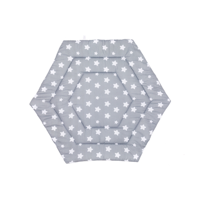 fillikid Matelas de parc bébé hexagonal étoiles gris 124 cm