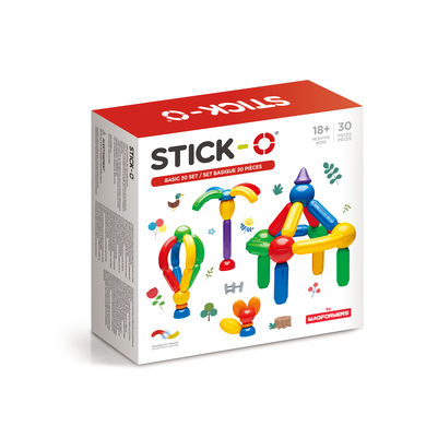 MAGFORMERS ® Jeu de construction magnétique enfant STICK-O Basic 30 pièces